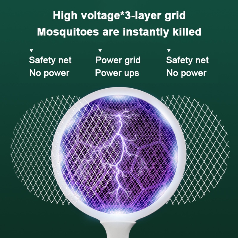 ES-25/26 Mosquito Swatter Mosquito Killer 2 in 1 LED | Electric LED Mosquito Swatter 2 in 1 | Raket Nyamuk 2 in 1 | Perangkap Nyamuk lampu LED