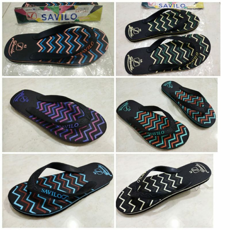 Sandal Jepit Swallow Motif Zigzag