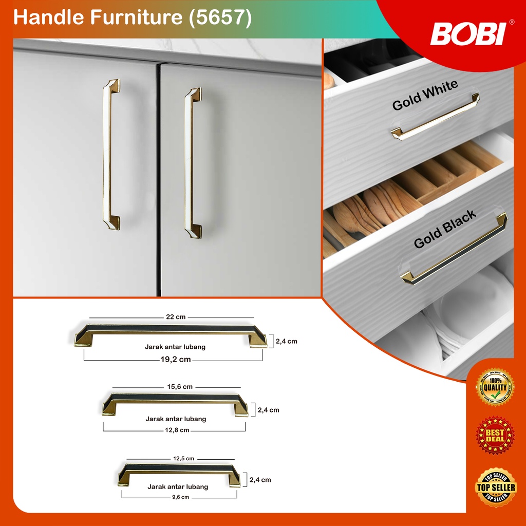 Handle Furniture //  Pegangan Pintu  kode 5657  //  Pegangan Pintu,Laci, Lemari, Furniture Rumah Termurah - Warna Bervariasi