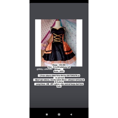 lolita preloved, gaun preloved