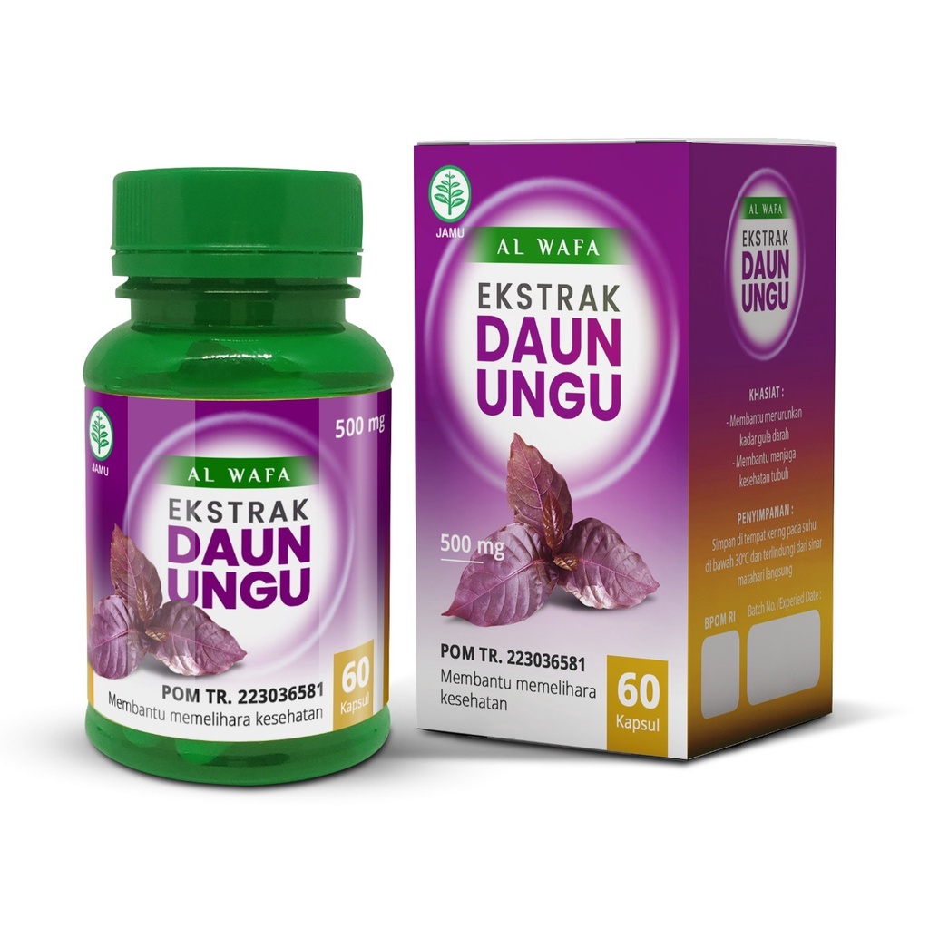 Jual DAUN UNGU 60 KAPSUL / Obat Wasir / Obat Ambeien / Obat Wasir