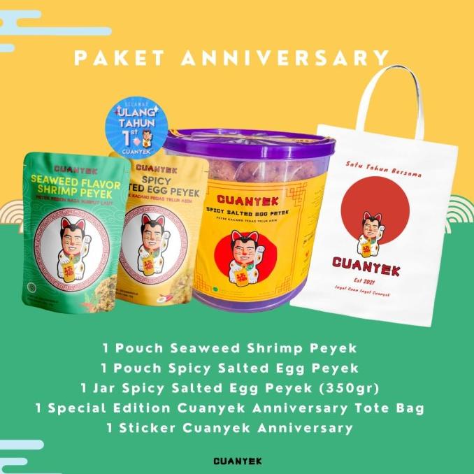 

CUAN COMBO (1 Toples, 1 Seaweed, 1 Salted Egg, Totebag, Sticker, Dus)