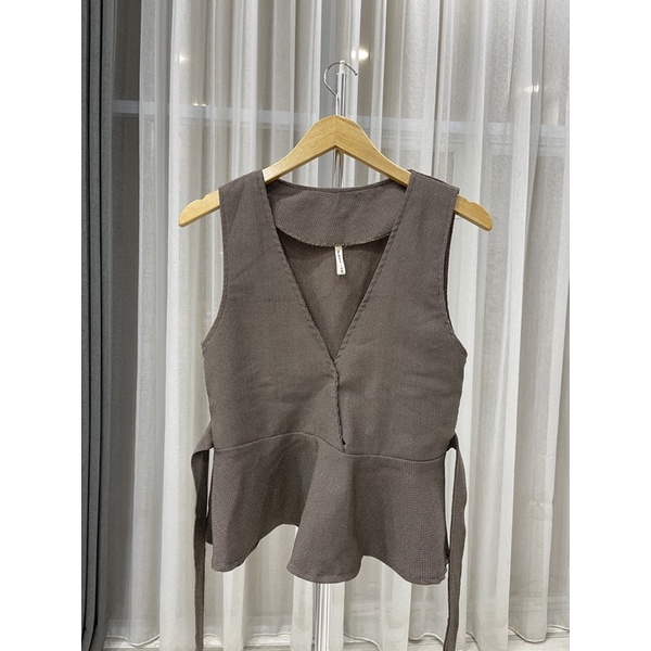Outer Tali Coklat Atasan Wanita Baju luar coklat