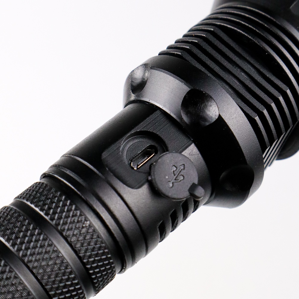 TaffLED Senter LED Flashlight USB Rechargeable XHP 70.2