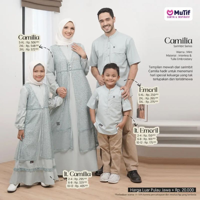 NEW SARIMBIT MUTIF EMERIL, CAMILIA MINT