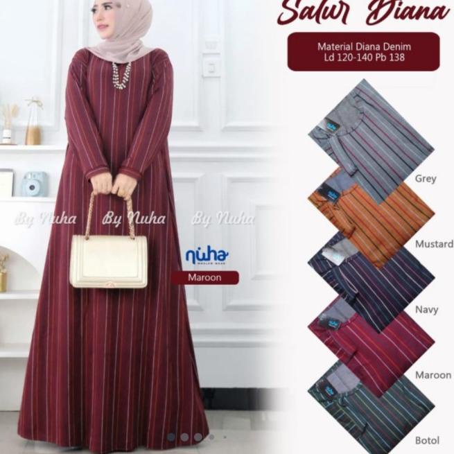 NEW ANJANI#9 JUMBO MAXY TERBARU GAMIS JUMBO BAHAN KAOS DENIM TEBAL - marun
