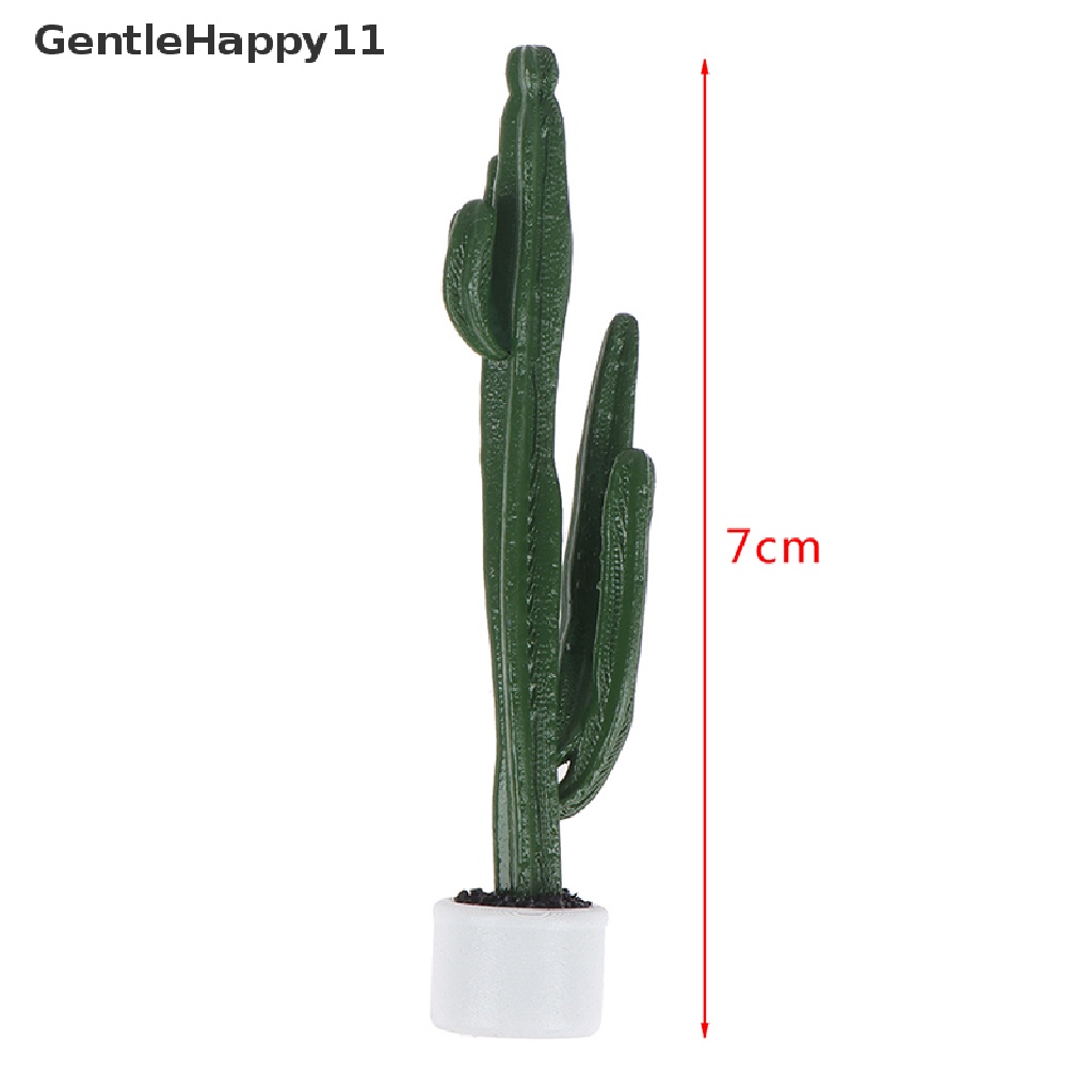 Gentlehappy 1:12rumah Boneka Miniatur Kaktus s Model Pohon Pot Dekorasi Rumah Mainan id