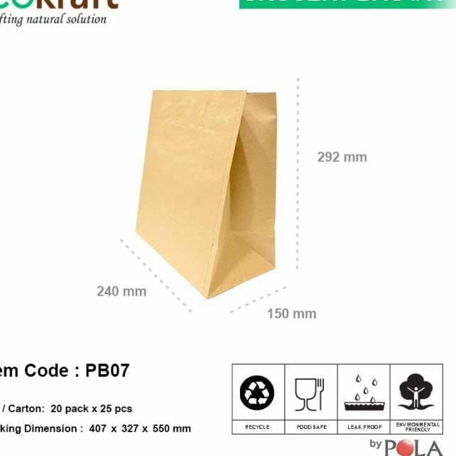 

Paper bag grocery murah / kantong kertas grocery murah pb07 - Putih