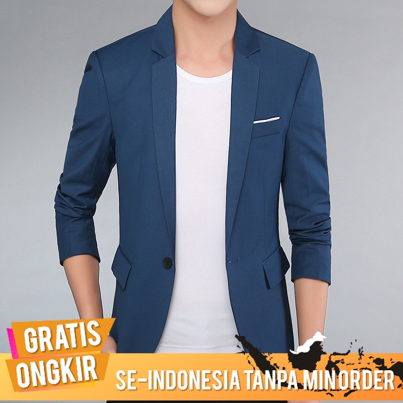 Jas Pria Blazer Pria  Pria Lengan Set Pria Tipis Slim fit Jas