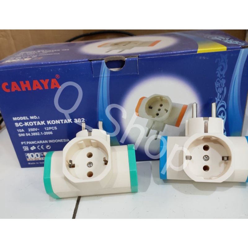 Steker Arde 3 Arah/ Colokkan Cabang Multi Merk CAHAYA  SC 382 SNI