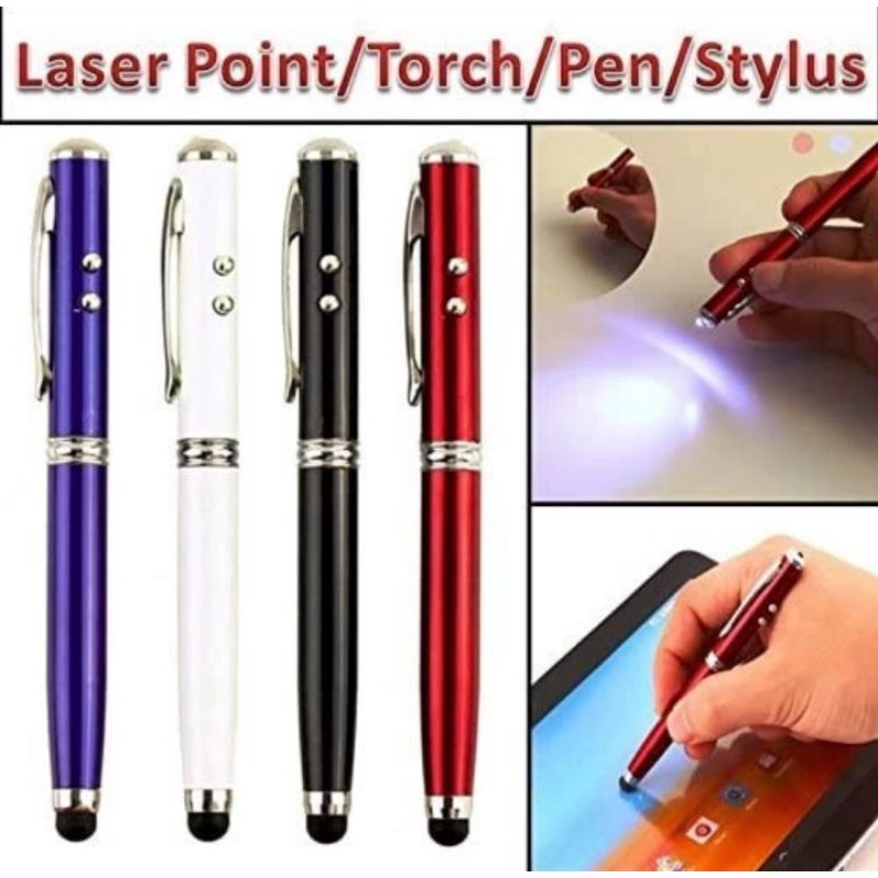 Pulpen Laser Senter Jarak Jauh Pointer Touch Pen Tablet 5 in 1 Stylus