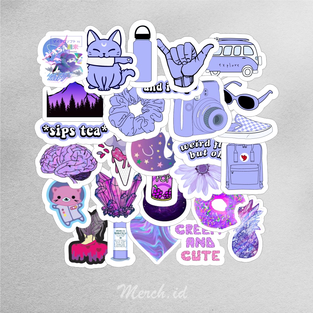 

Stiker Case hp laptop purple version / stiker tumblr