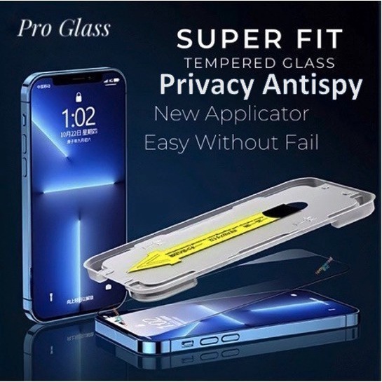 Iphone 14 14 PLUS 14 PRO 14 PRO MAX Privacy ANTI SPY Quick Super Fit Tempered Glass