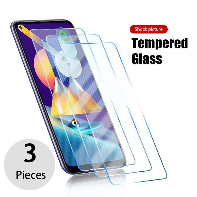 3pcs Pelindung Layar Tempered Glass Untuk Samsung Galaxy A5 A6 A7 A8 A9 J1 J3 J5 J7 Plus 2015 2016 2017 2018 S6 S7 S10 S20 FE Lite 5G