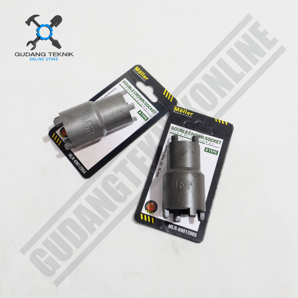 Kunci Mur Kopling Kunci Mahkota Type A type B MOLLAR / Double Crown Socket Tipe A Tipe B Kunci Shock Mahkota MOLLAR