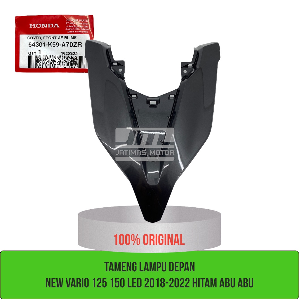 Tameng lampu depan new vario 125 150 LED 2018-2022 hitam abu abu 64301-K59-A70ZR