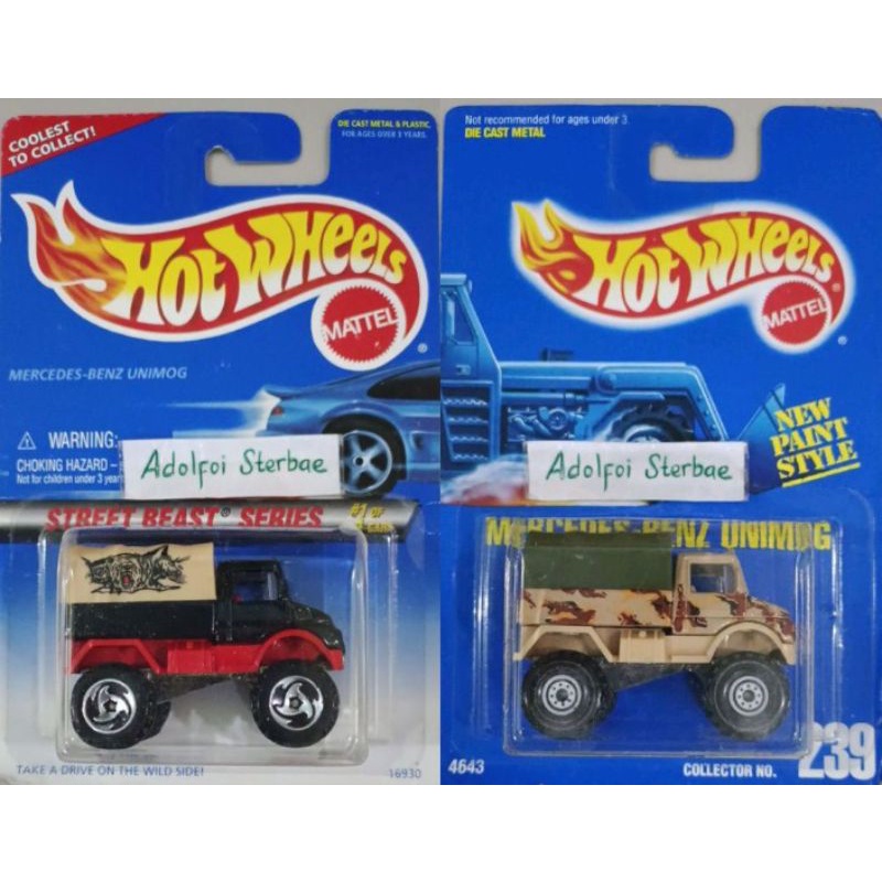 hotwheels hot wheels mercedes-benz unimog street beasts series new paint style truck