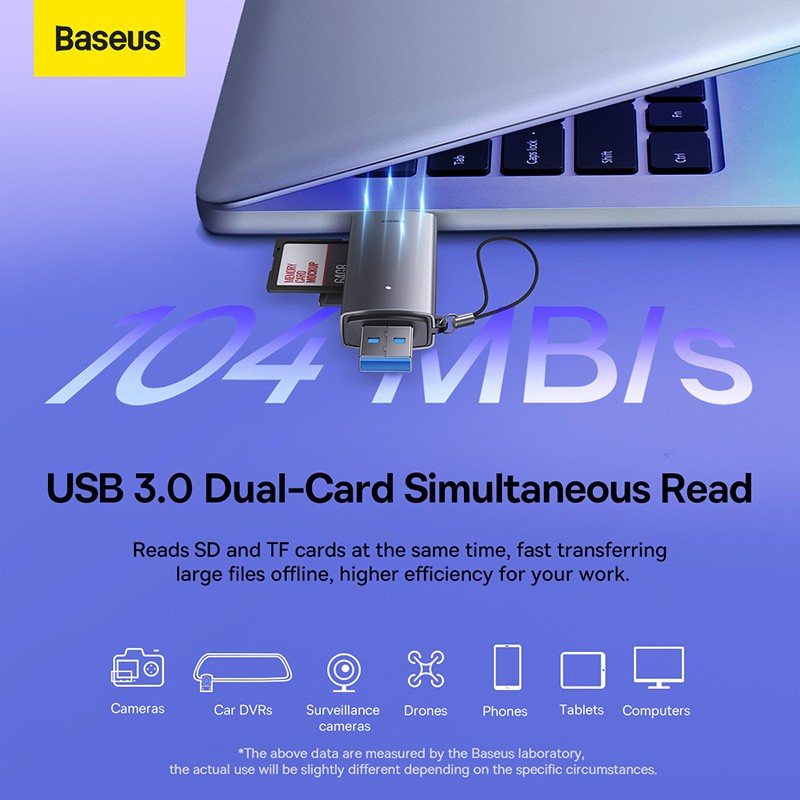 Baseus Original Lite Card Reader 2 in 1 USB A 3.0 Type C to TF SD Card MMC OTG Ori 2in1 Tipe C