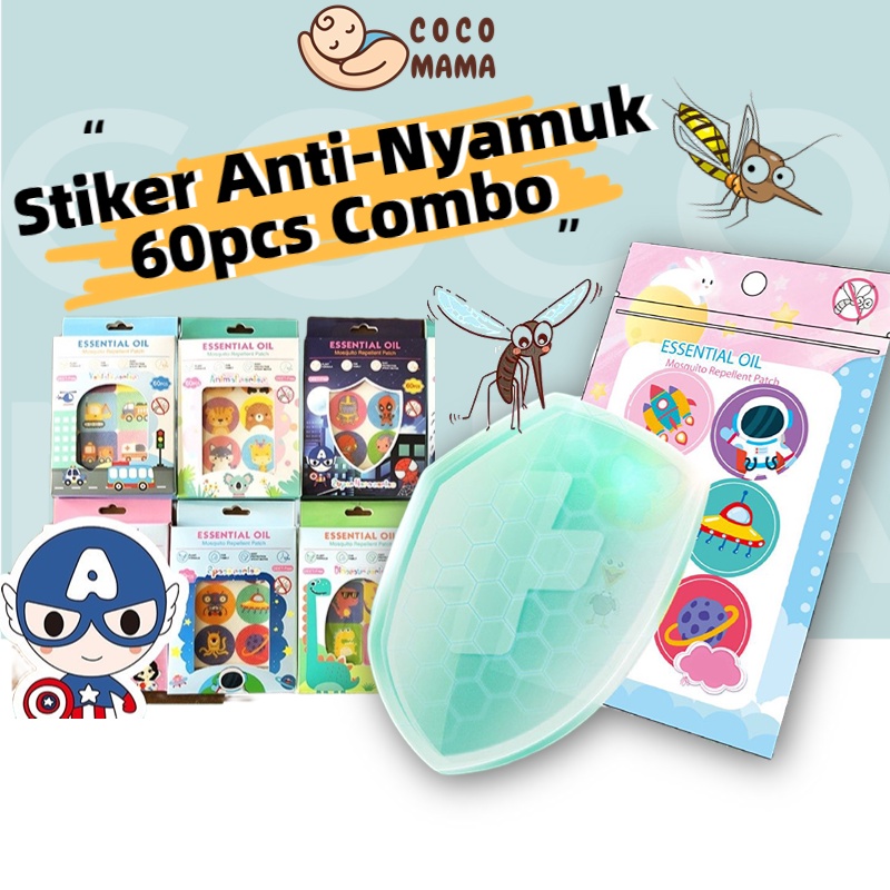 Stiker Anti Nyamuk Patch Wangi Minyak Telon Aman Untuk Anak/ Mosquito Repellent Patch 60 Pcs / 6pcs / Stiker Penolak Nyamuk
