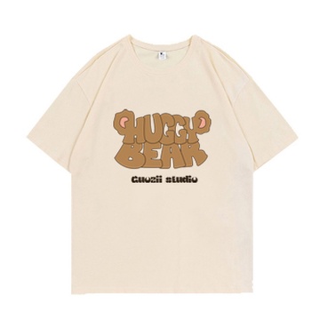 EUNII T-shirt Lengan Pendek Cute Bear Ears Korean Style/Kaos Atasan Wanita/Baju Kaus Oversize Wanita/Kaos Wanita