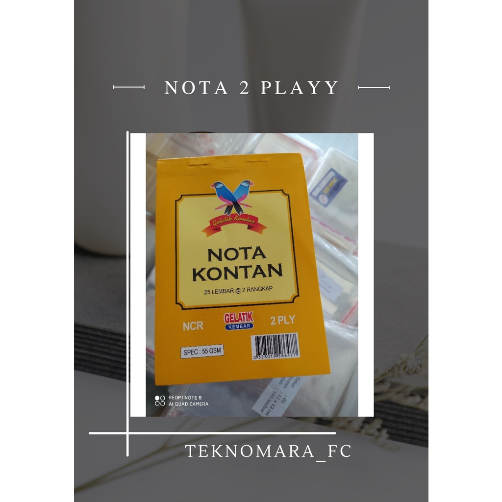 

Nota NCR Mini Borneo 2 ply / Nota Kontan Kecil Mini 25 set ukuran 9x10.5cm