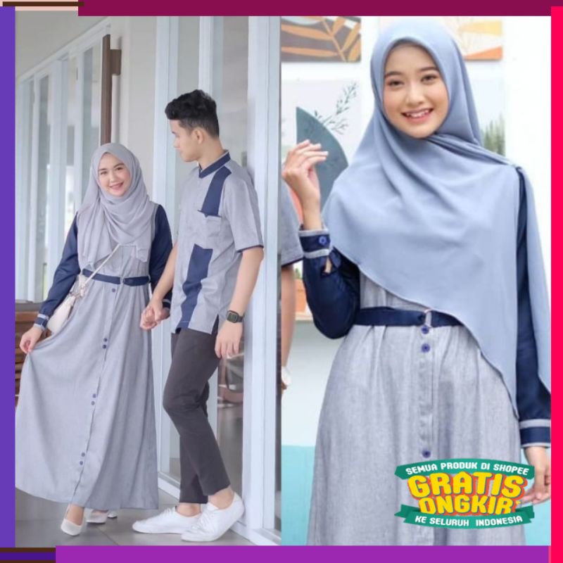 SPESIAL PIALA DUNIA Ayska fashion gamis lebaran baju couple gamis couple gamis couple dres gamis pol