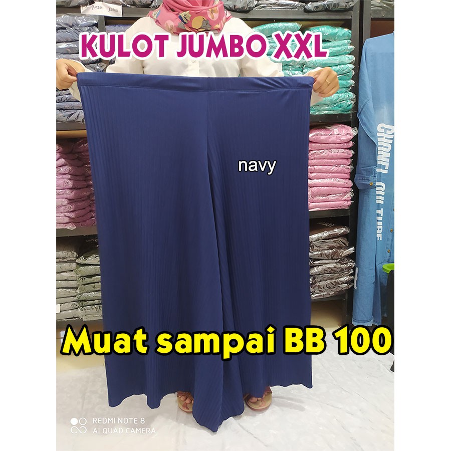 Bisa untuk bumil - Kulot plisket super jumbo xxl tebal