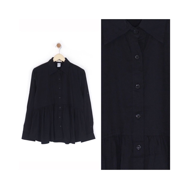 kemeja denim black & blue