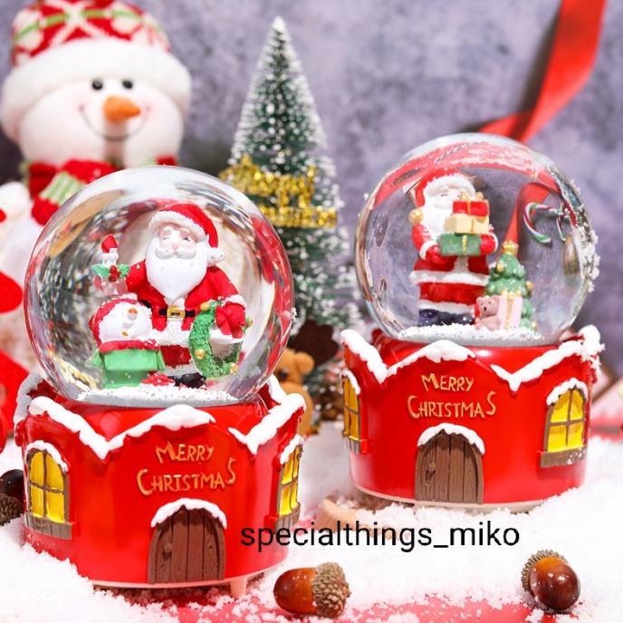 

BEST QUALITY - BOLA SALJU LAMPU NATAL CHRISTMAS SANTA CLAUS KOTAK MUSIK NATAL