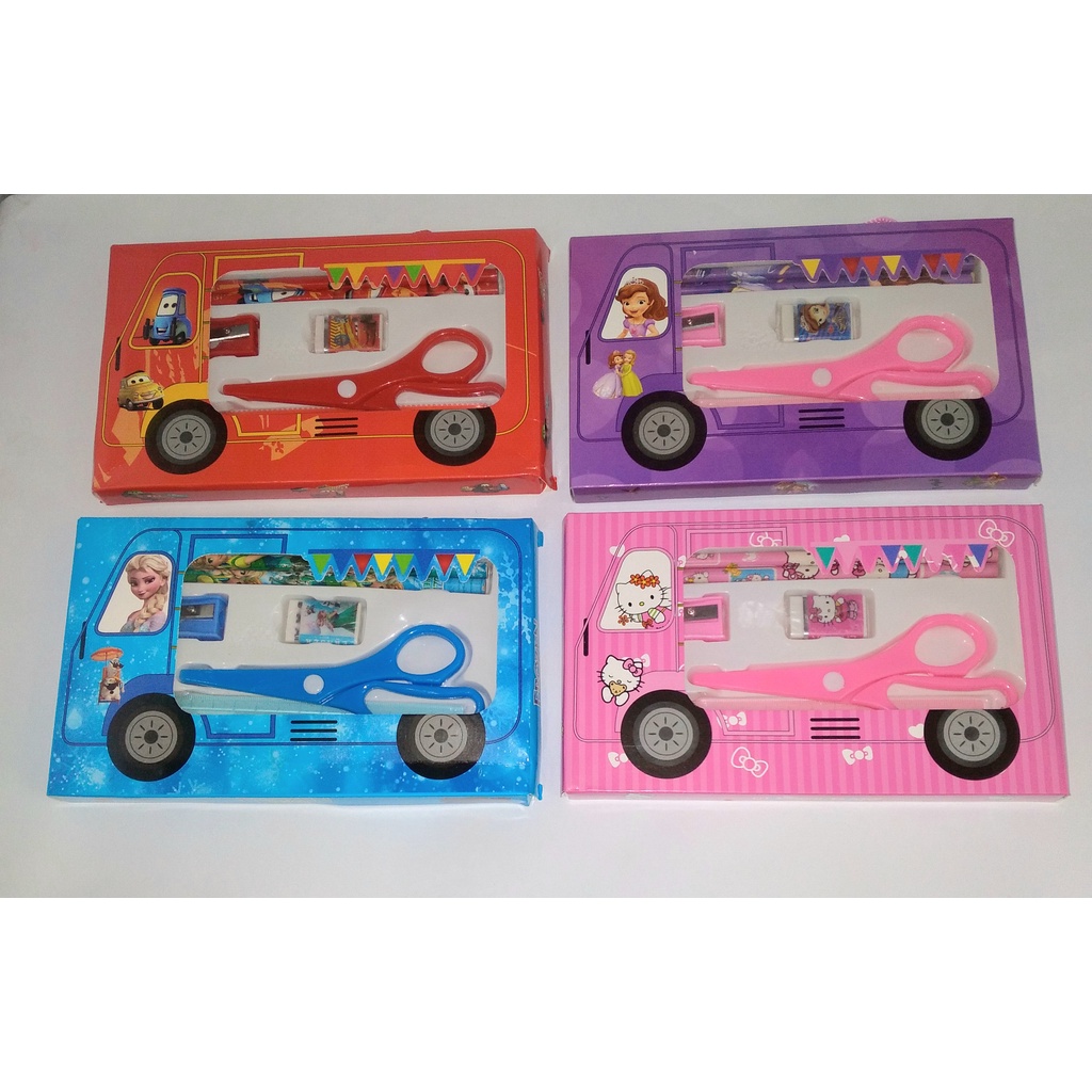 

STATIONERY SET/ SET ALAT TULIS 5 IN 1 BERBAGAI MACAM KARAKTER FAVORIT UNTUK ANAK PEREMPUAN DAN LAKI LAKI