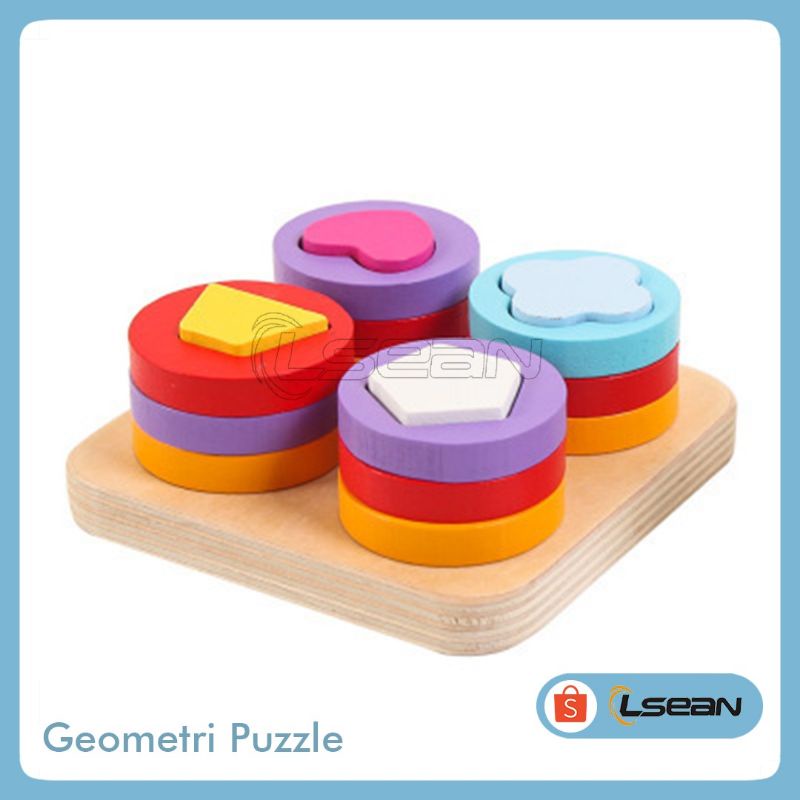 GEOMETRI PUZZLE | Matching Shapes Wooden Puzzle