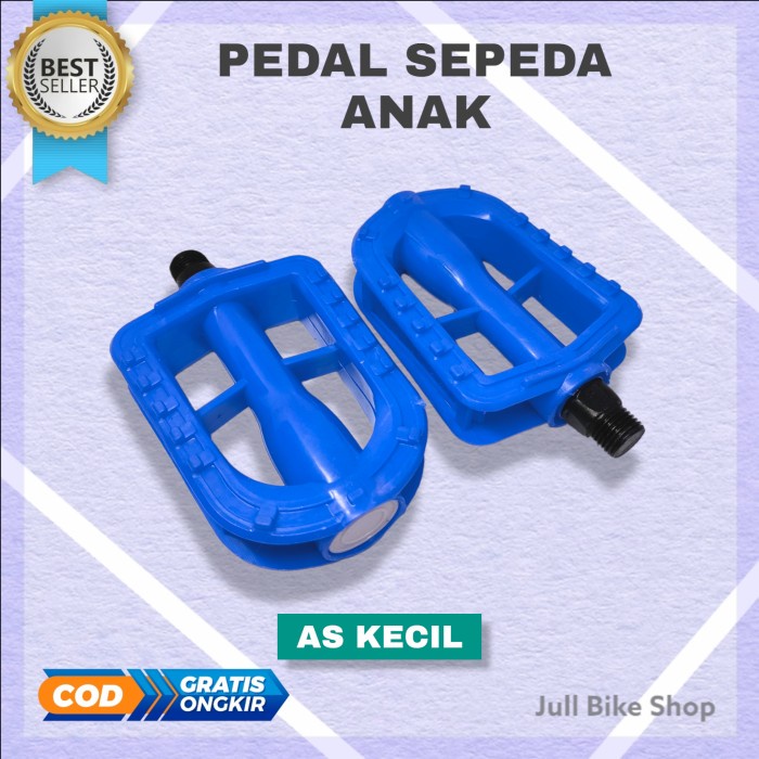 Pedal sepeda anak 12 16 18 bmx lipat as kecil merah biru pancalan kaki