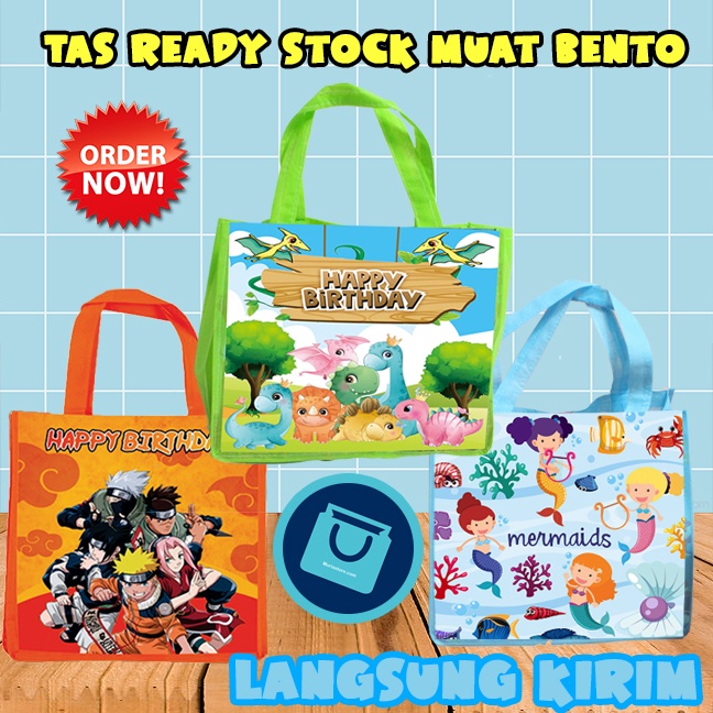 

Tas Kartun Ultah Ready Stok Muat Bento