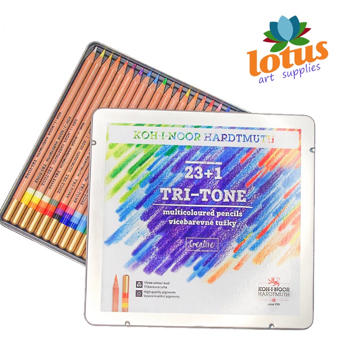 

KOH-I-NOOR Tri-Tone Multi-Colored Pencil Set 24