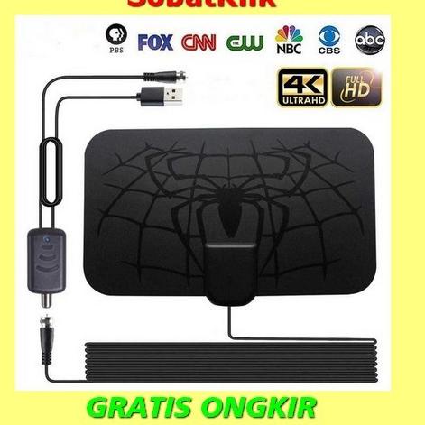 Antena TV Penangkap Siaran Digital + Booster Antena (Super Jernih)
