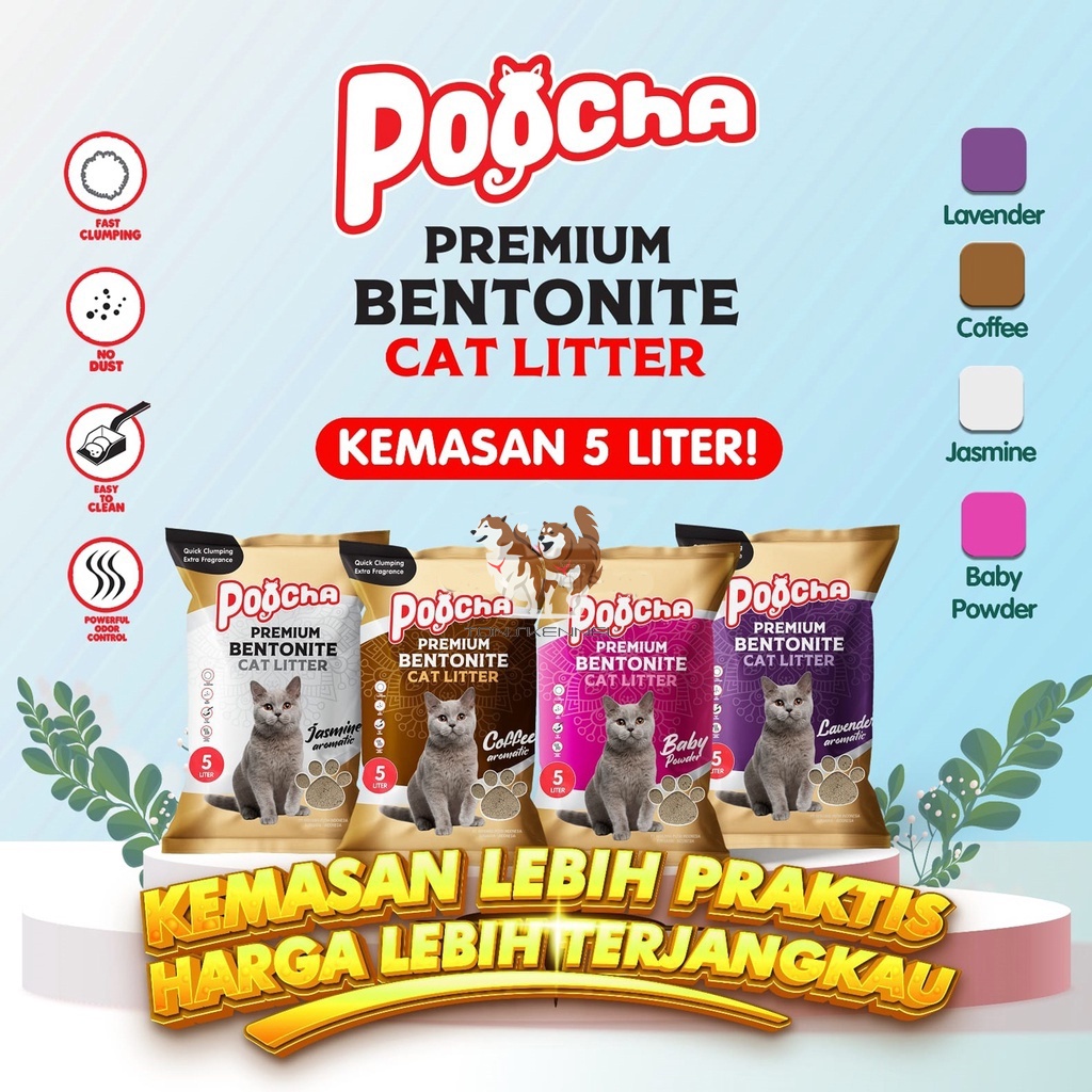 Pasir Kucing TREX 5L (BONUS 0.5L) True Test TrueTest Poocha 5L Lovesh 5.5L 5.5 L Pasir Gumpal Wangi Bentonite Hovey Top Mantoel Naughty Tail 5 Liter 10 Liter 25 Liter 5 Lt 10 Lt 25 Lt 10L 25L T rex T-rex