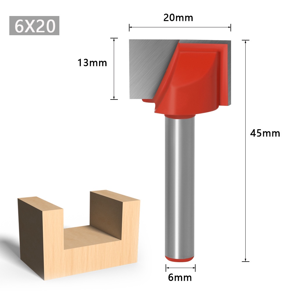 Mata Profil Router Router Trimmer Kayu Round Bottom 6 Mm Nose Cove Bits