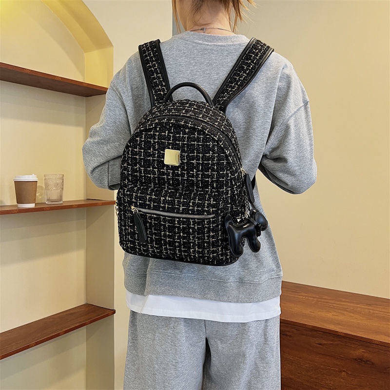 tas ransel kecil wanita murah tas mini wanita ransel murah ransel mini import☊♘Ransel Wol Seraser Wanita 2023 Musim Gugur dan Musim Dingin Fashion Baru All-Match Bernilai Tinggi Ransel Kecil Kapasitas Besar Tas Sekolah Perjalanan Wanita