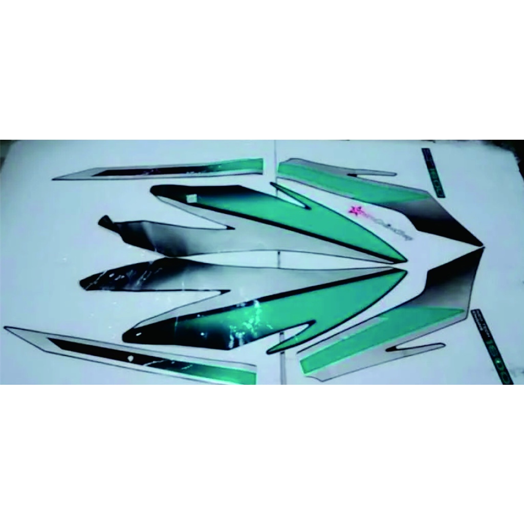 striping list stiker motor gl pro neotech hijau tosca silveR 2006