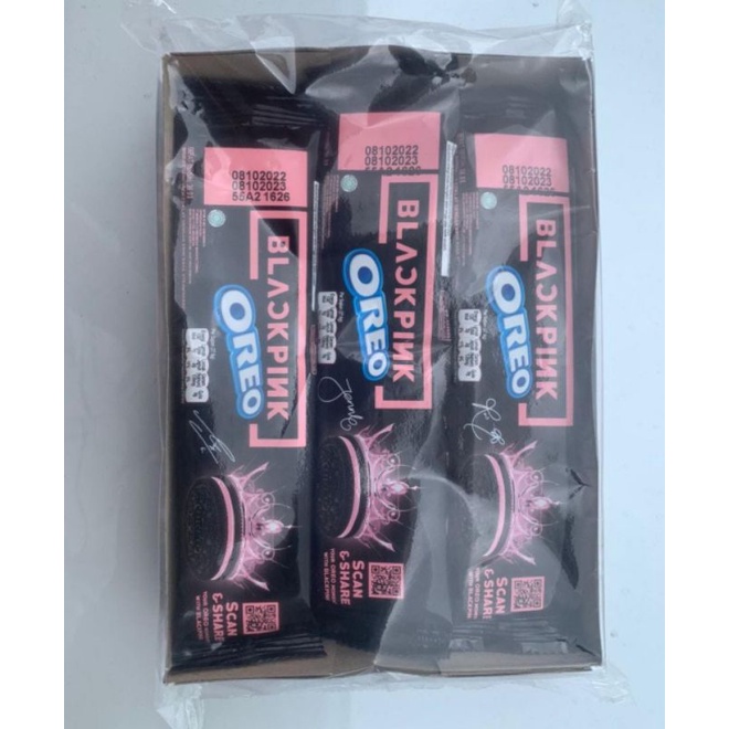Oreo Blackpink Hitam 1pack isi 12 Bungkus