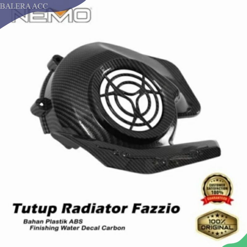 Cover Tutup Radiator FAZZIO 125 Carbon Nemo