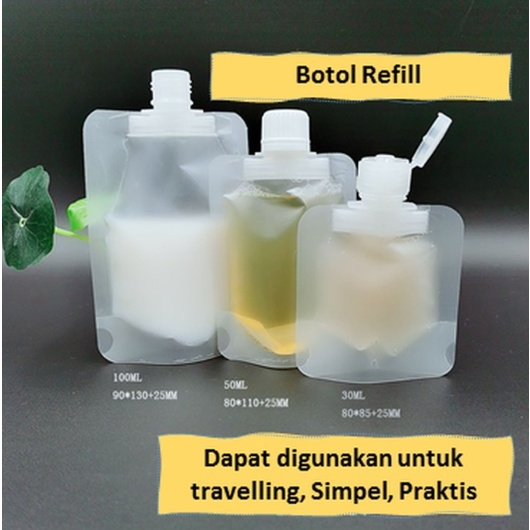 ❤ IJN ❤ Botol Refill Tempat Sabun Cair Travel Plastik Fliptop Travel Organizer