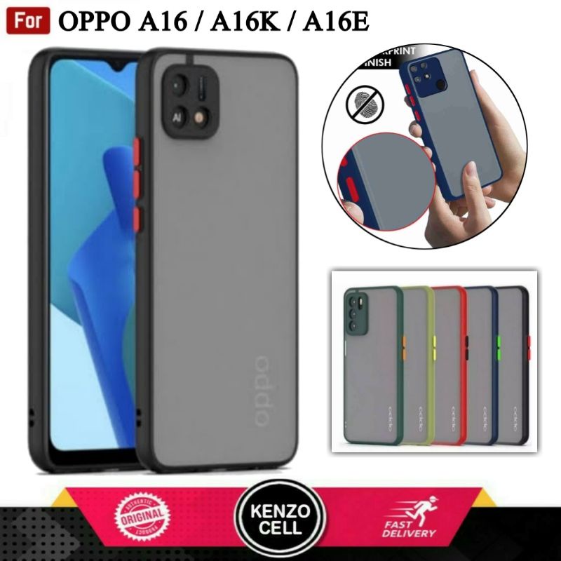 Casing Oppo A16K A16E - A16 Softcase Black Matte Slim Kesing Armor Macron Dove Aero Hardcase Case Hp