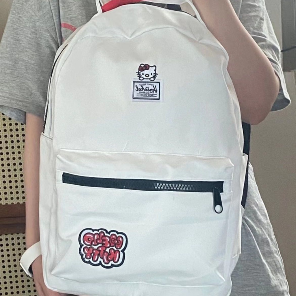 Sera 2022 baru tas sekolah hellokitty pasang merek ransel pria dan wanita lucu kekanak-kanakan tas sekolah ransel ringan siswa