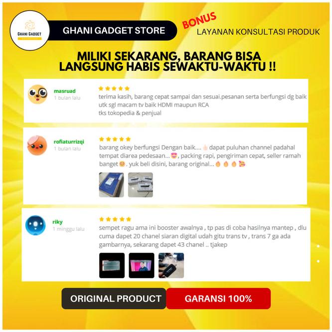 Paket Set Top Box + Antena + Penguat Sinyal Tv Digital Analog Tabung