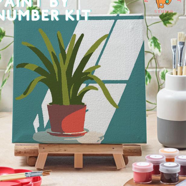 

Paint by number tanaman plant ver 3 canvas 20x20 cm - plant14, 15x15cm