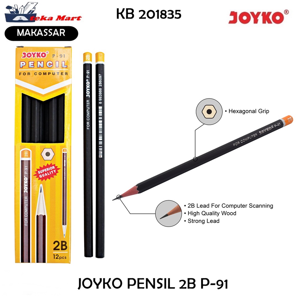 

[BOX/12PCS] JOYKO PENSIL 2B P-91