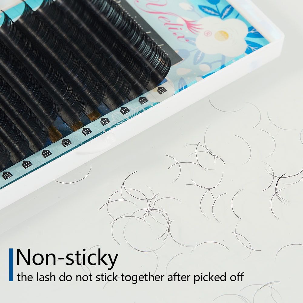 YELIX BLACK MATTE MINK PREMIUM LASHES Premium Lashes Eyelash Extension UKURAN LENGKAP (LEMBUT BANGET)