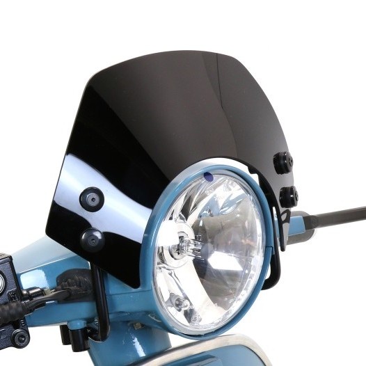 Part Flyscreen Windshield Sporty Black Motonostra Untuk Vespa New Px