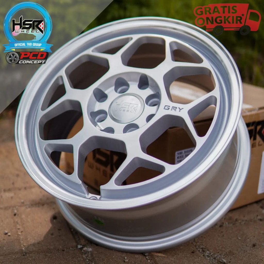 TERBARU DAN TERLARIS VELG R15 HSR SURABAYA BUAT DATSUN GO SPALS SWIFT R15 HSR GRY SILVER